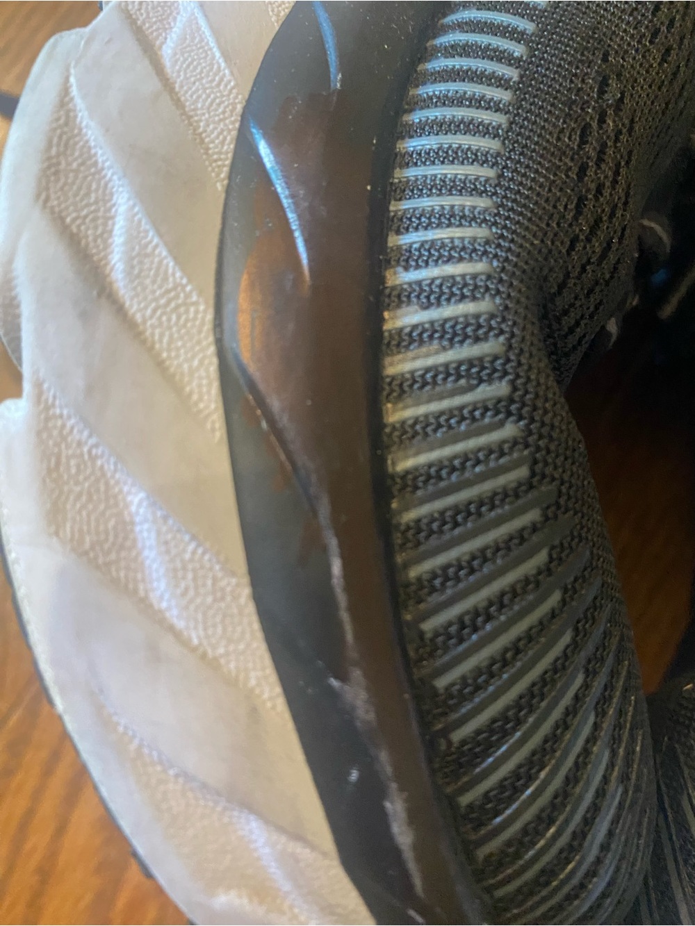 Hoka Bondi 7 Black and White Sneakers WIDE - Picture 6 of 10